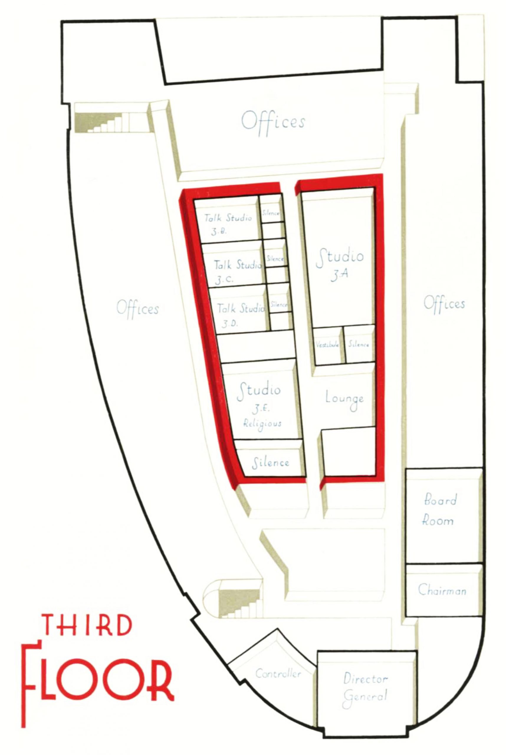 Diagram of the third floor