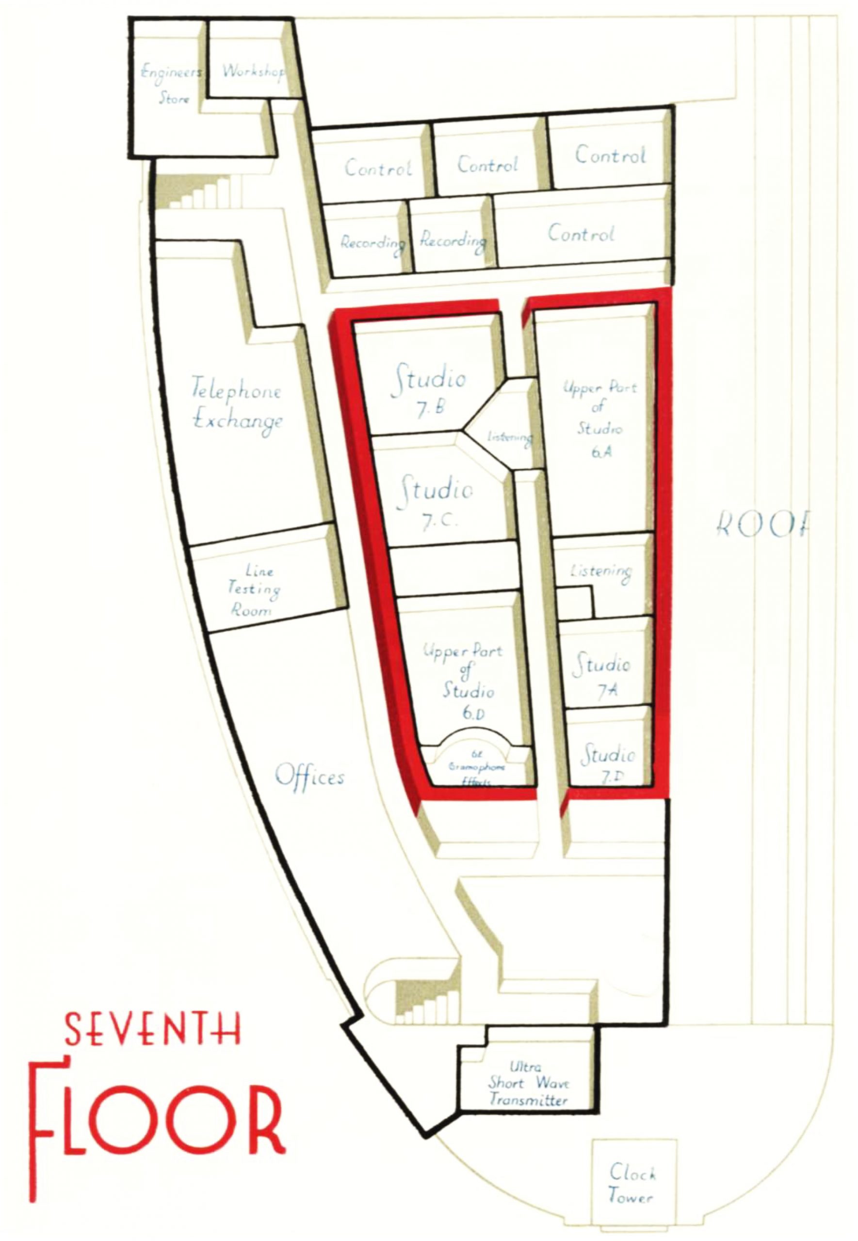 Diagram of the 7th floor