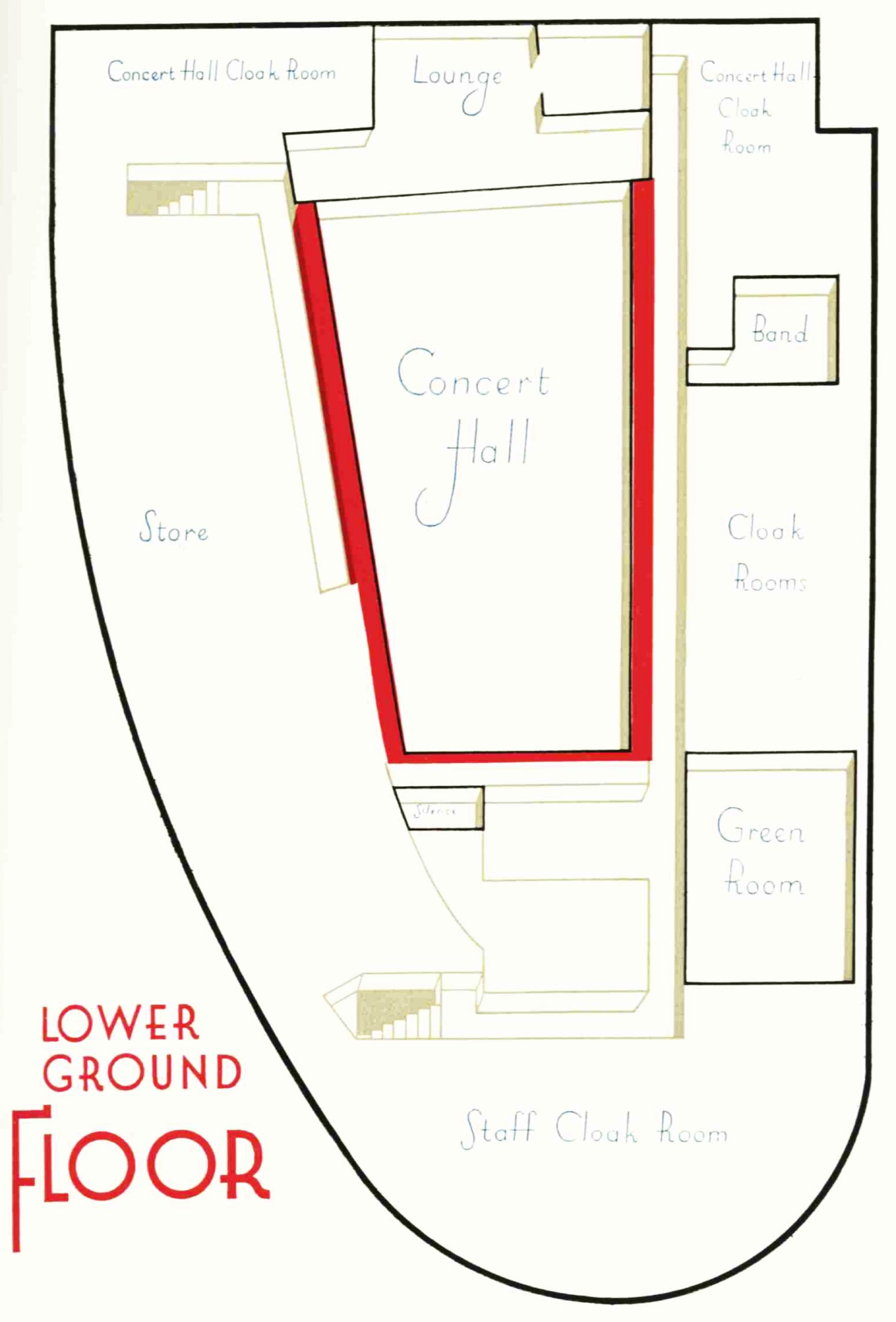 Diagram of the lower ground floor